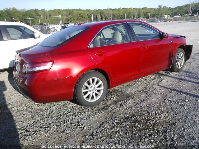 4T1BK3EK4AU106004 - 2010 TOYOTA CAMRY SE/LE/XLE BURGUNDY photo 4