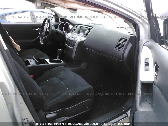 JN8AZ1MU9CW114100 - 2012 NISSAN MURANO S/SL/LE SILVER photo 5