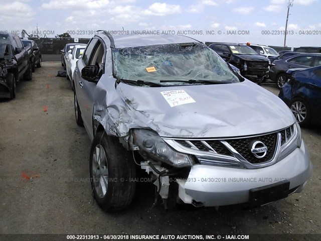 JN8AZ1MU9CW114100 - 2012 NISSAN MURANO S/SL/LE SILVER photo 6