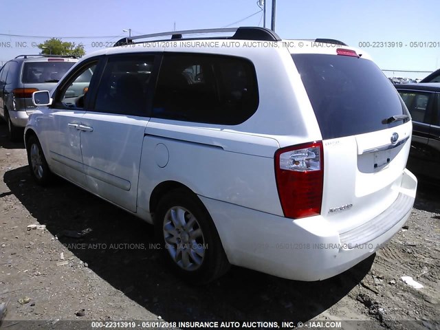 KNDMB233086238520 - 2008 KIA SEDONA EX/LX WHITE photo 3