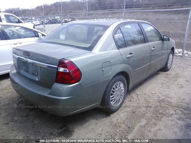 1G1ZS51F66F283648 - 2006 CHEVROLET MALIBU LS 绿色 照片 4
