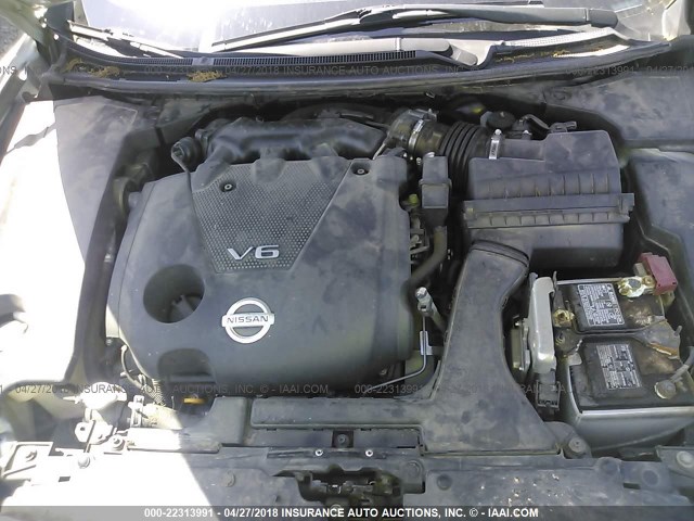 1N4AA5AP1EC437639 - 2014 NISSAN MAXIMA S/SV SILVER photo 10