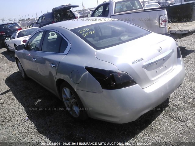 1N4AA5AP1EC437639 - 2014 NISSAN MAXIMA S/SV SILVER photo 3