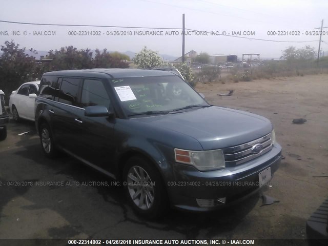 2FMHK6CC8ABA79158 - 2010 FORD FLEX SEL BLUE photo 1