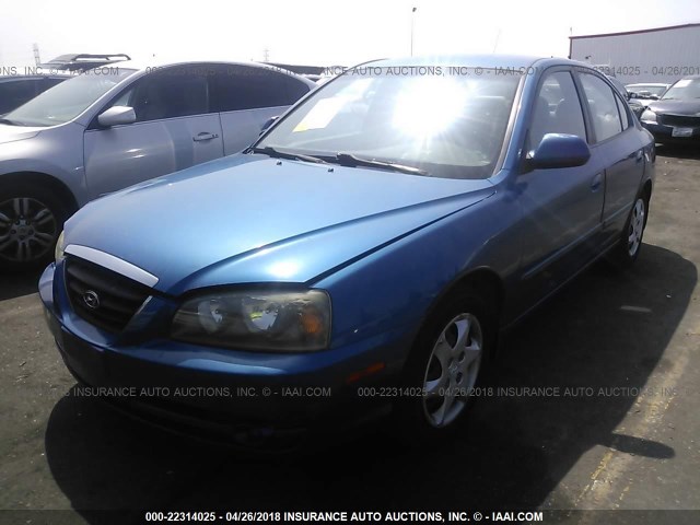 KMHDN46D96U329765 - 2006 HYUNDAI ELANTRA GLS/GT/LIMITED BLUE photo 2