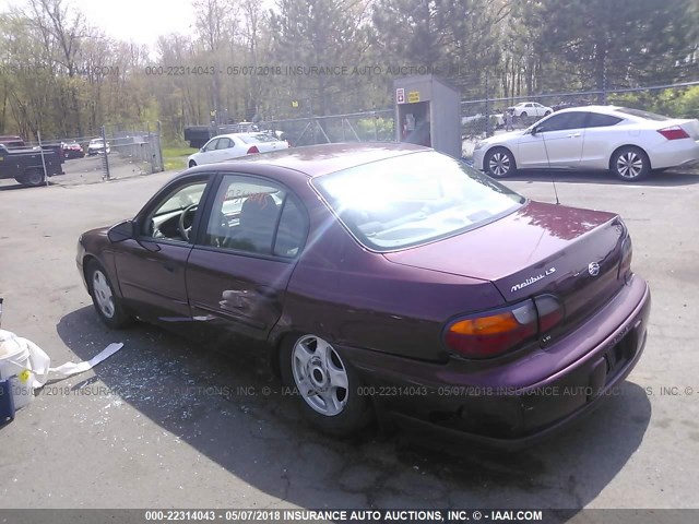 1G1NE52J016259668 - 2001 CHEVROLET MALIBU LS RED photo 3