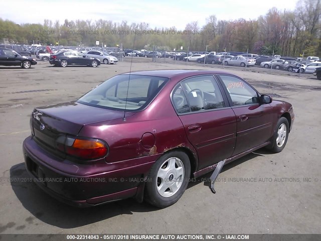 1G1NE52J016259668 - 2001 CHEVROLET MALIBU LS RED photo 4
