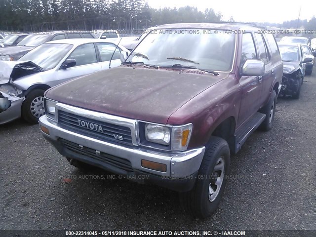 JT3VN39W7M0067978 - 1991 TOYOTA 4RUNNER VN39 SR5 勃艮第红 照片 2