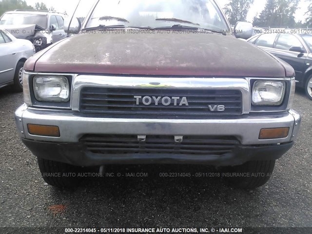 JT3VN39W7M0067978 - 1991 TOYOTA 4RUNNER VN39 SR5 勃艮第红 照片 6