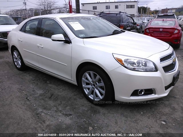 1G11G5SX5DF216008 - 2013 CHEVROLET MALIBU 3LT WHITE photo 1