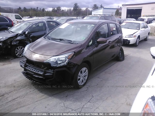 3N1CE2CP2HL355496 - 2017 NISSAN VERSA NOTE S/S PLUS/SV/SL/SR BROWN photo 2