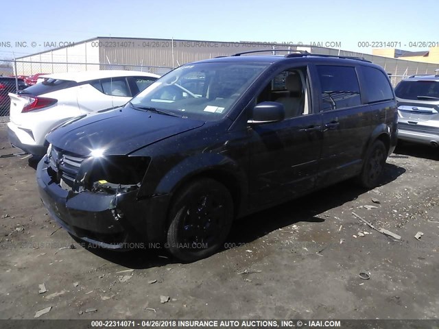 2D4RN4DE2AR115862 - 2010 DODGE GRAND CARAVAN SE BLACK photo 2