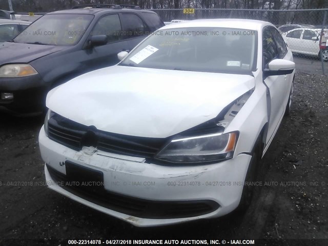 3VWDP7AJ0CM388360 - 2012 VOLKSWAGEN JETTA SE WHITE photo 6