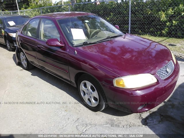 3N1CB51D73L699420 - 2003 NISSAN SENTRA XE/GXE MAROON photo 1