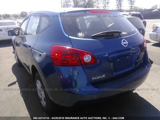 JN8AS58T28W007684 - 2008 NISSAN ROGUE S/SL BLUE photo 3