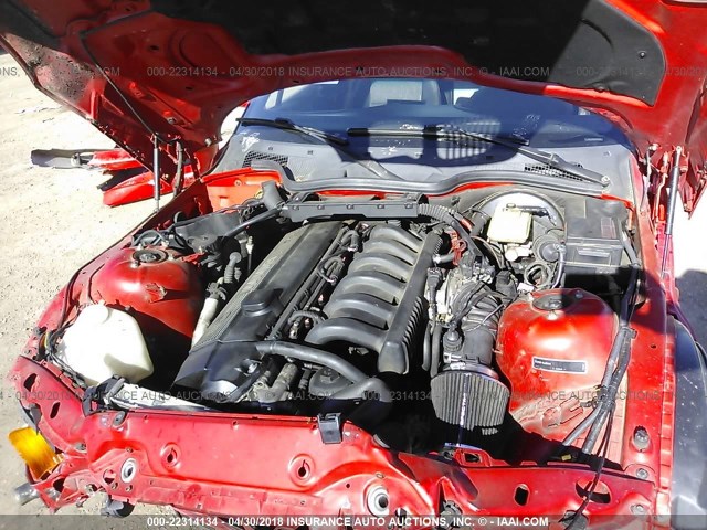 4USCH7323VLE03033 - 1997 BMW Z3 1.9 RED photo 10