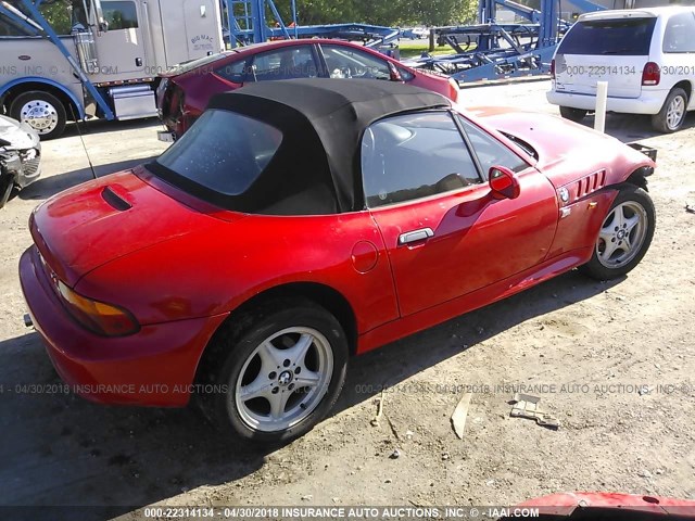 4USCH7323VLE03033 - 1997 BMW Z3 1.9 RED photo 4