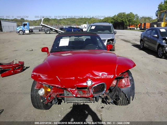 4USCH7323VLE03033 - 1997 BMW Z3 1.9 RED photo 6