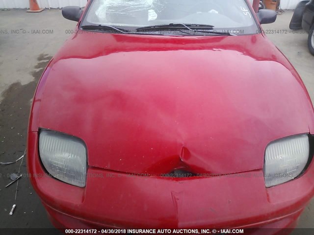 1G2JB5240W7540061 - 1998 PONTIAC SUNFIRE SE RED photo 10