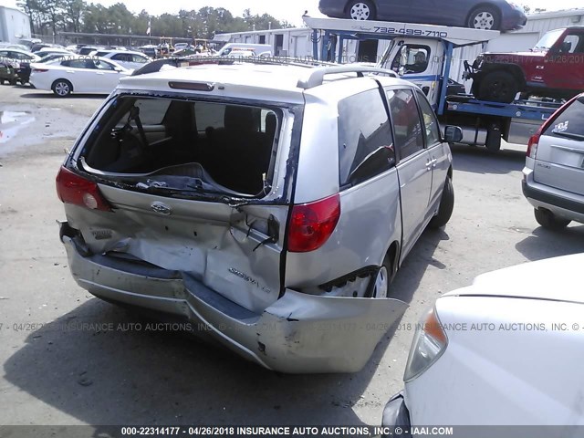 5TDZA23C86S428328 - 2006 TOYOTA SIENNA CE/LE SILVER photo 4