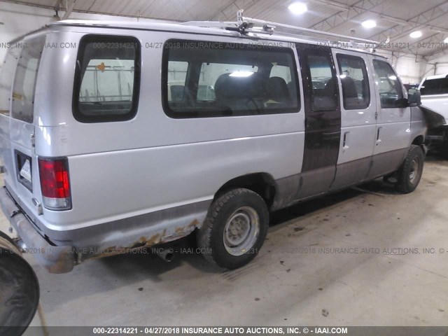 1FDSS31L14HB43006 - 2004 FORD ECONOLINE E350 SUPER DUTY WAGON SILVER photo 4