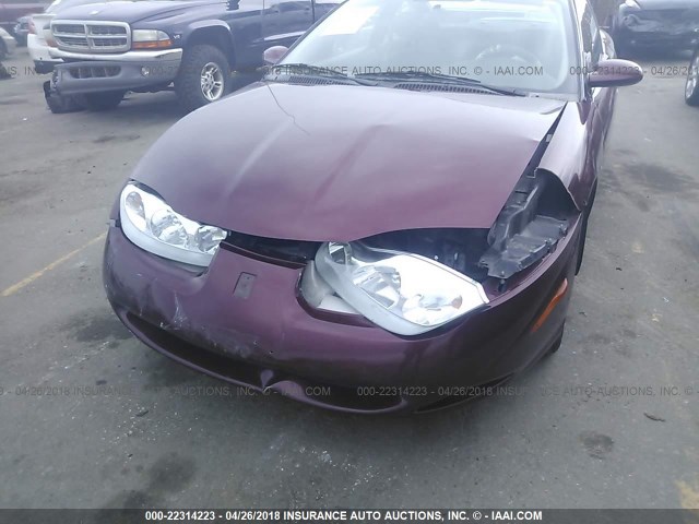 1G8ZY14752Z197043 - 2002 SATURN SC2 MAROON photo 6