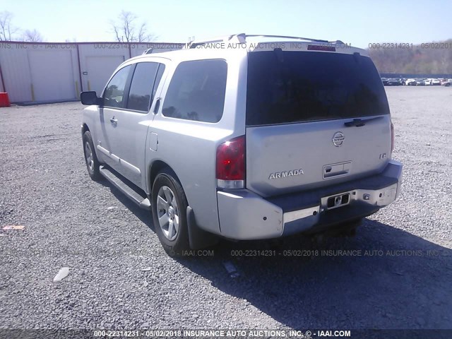 5N1AA08C87N714094 - 2007 NISSAN ARMADA SE/LE SILVER photo 3