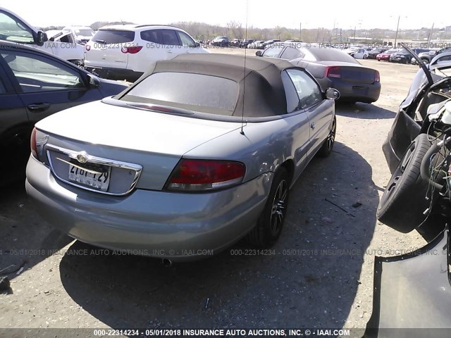 1C3EL65R74N390874 - 2004 CHRYSLER SEBRING LIMITED GRAY photo 4