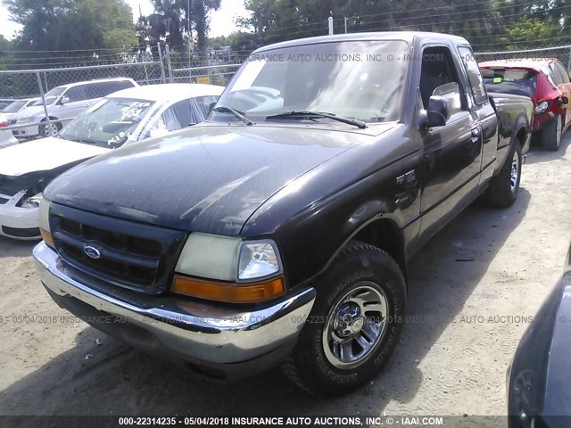 1FTYR14V9XPB23060 - 1999 FORD RANGER SUPER CAB BLACK photo 2