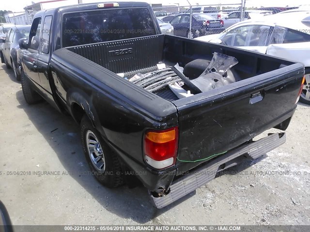 1FTYR14V9XPB23060 - 1999 FORD RANGER SUPER CAB BLACK photo 3