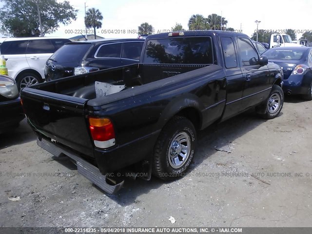 1FTYR14V9XPB23060 - 1999 FORD RANGER SUPER CAB BLACK photo 4