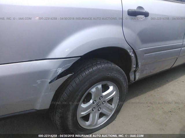 5FNYF28157B045599 - 2007 HONDA PILOT LX SILVER photo 6