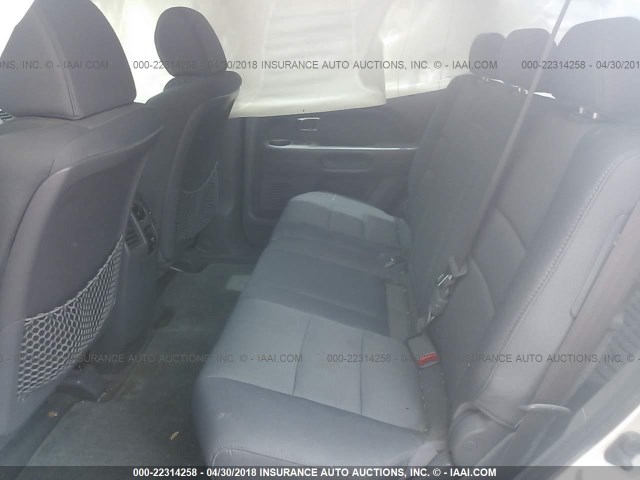 5FNYF28157B045599 - 2007 HONDA PILOT LX SILVER photo 8