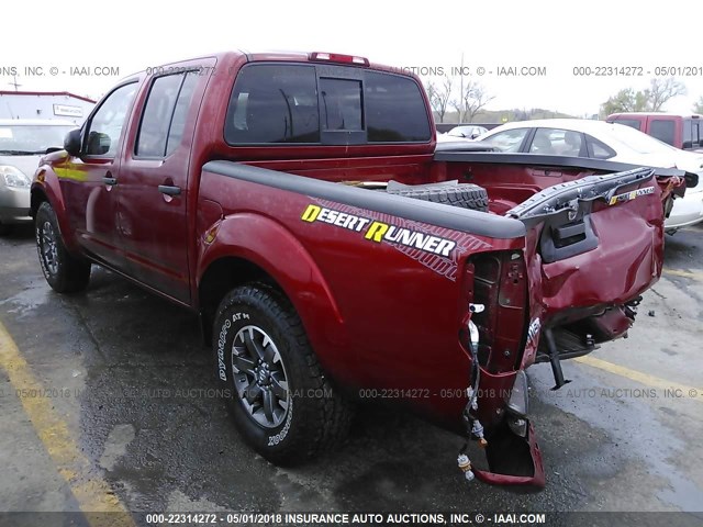 1N6AD0ER1GN766510 - 2016 NISSAN FRONTIER S/SV/SL/PRO-4X MAROON photo 3