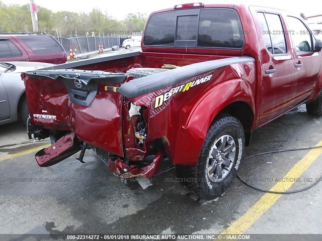 1N6AD0ER1GN766510 - 2016 NISSAN FRONTIER S/SV/SL/PRO-4X MAROON photo 6
