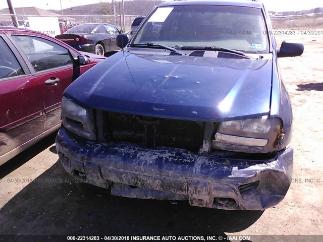 1GNDT13S642332313 - 2004 CHEVROLET TRAILBLAZER LS/LT BLUE photo 6