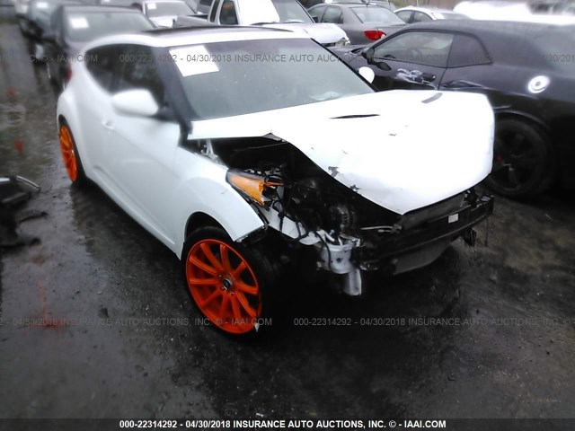 KMHTC6AD6CU073004 - 2012 HYUNDAI VELOSTER WHITE photo 1