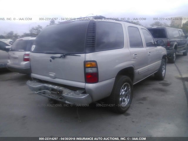 1GNEC13T74J300652 - 2004 CHEVROLET TAHOE C1500 GRAY photo 4