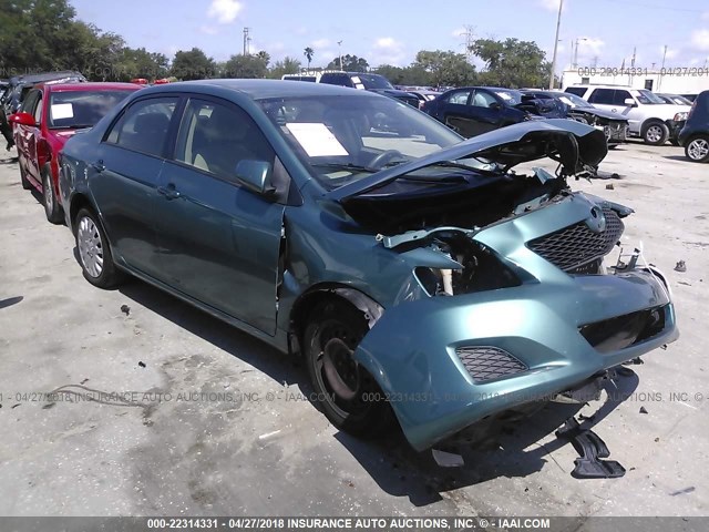 2T1BU40E09C104622 - 2009 TOYOTA COROLLA S/LE/XLE BLUE photo 1