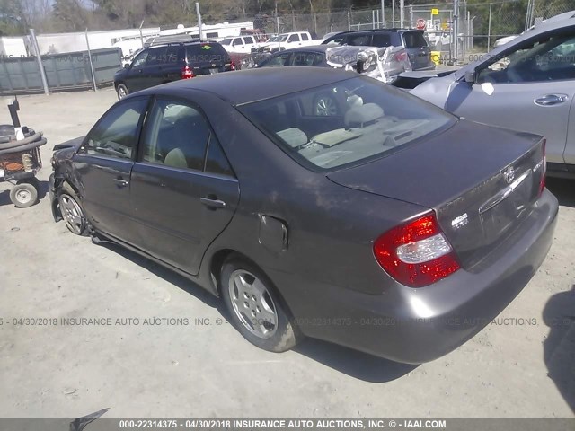 4T1BE30K82U522427 - 2002 TOYOTA CAMRY LE/XLE/SE 香槟色 照片 3