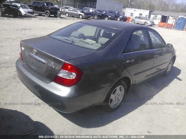 4T1BE30K82U522427 - 2002 TOYOTA CAMRY LE/XLE/SE 香槟色 照片 4