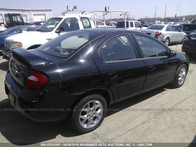 1B3ES56C63D250078 - 2003 DODGE NEON SXT BLACK photo 4