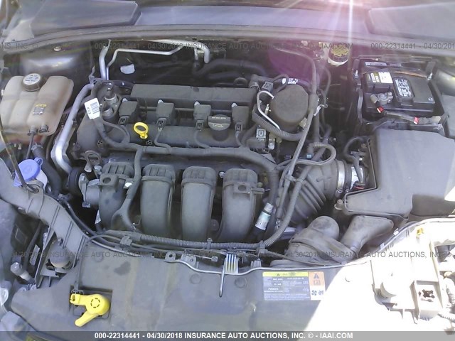 1FAHP3N2XCL356782 - 2012 FORD FOCUS TITANIUM GRAY photo 10