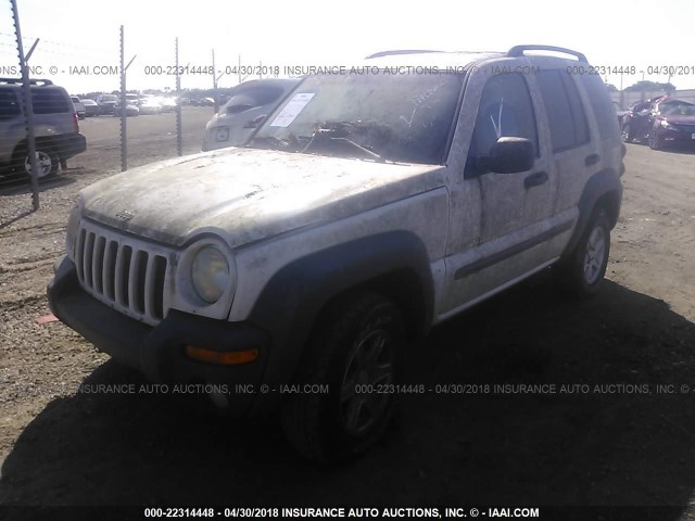 1J4GL48K52W114847 - 2002 JEEP LIBERTY SPORT WHITE photo 2