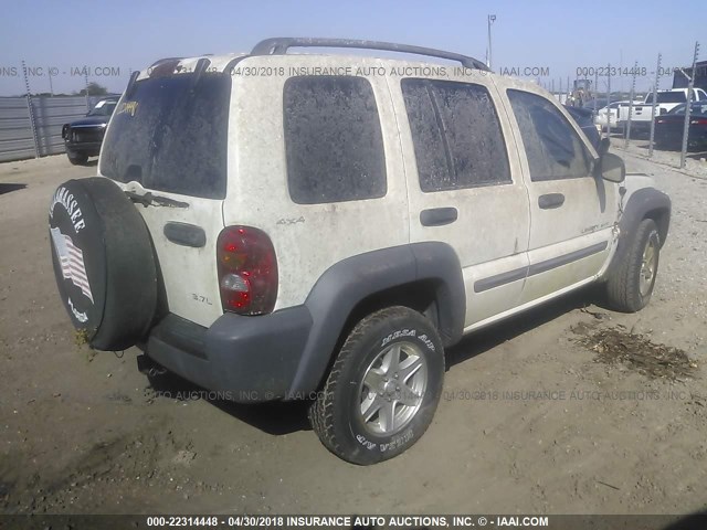 1J4GL48K52W114847 - 2002 JEEP LIBERTY SPORT 白色 照片 4