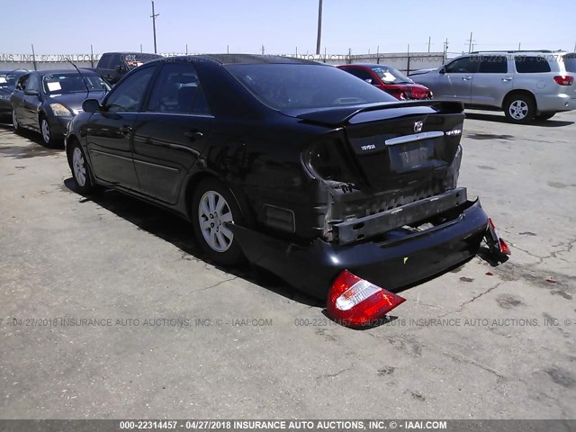 4T1BE30K02U584582 - 2002 TOYOTA CAMRY LE/XLE/SE BLACK photo 3