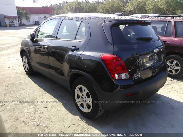 KL7CJKSBXGB706702 - 2016 CHEVROLET TRAX LS BLACK photo 3