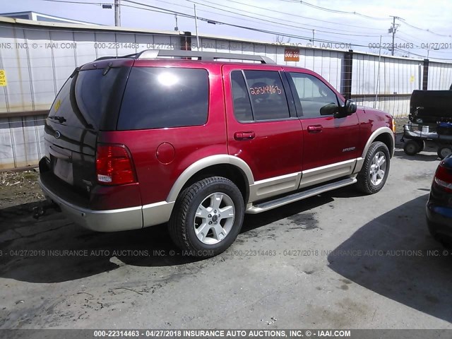 1FMDU74WX5UB66051 - 2005 FORD EXPLORER EDDIE BAUER RED photo 4