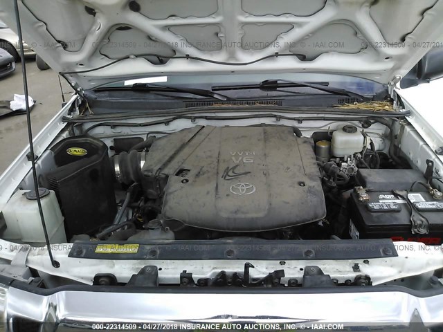 3TMLU4EN1BM059460 - 2011 TOYOTA TACOMA DOUBLE CAB 白色 照片 10