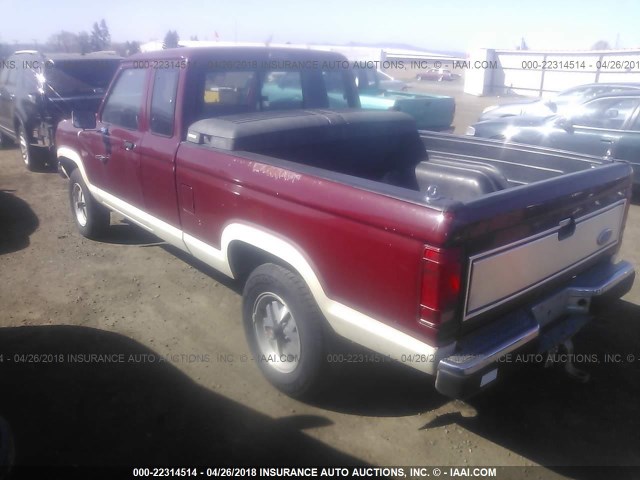 1FTCR15T9JPB98565 - 1988 FORD RANGER SUPER CAB RED photo 3